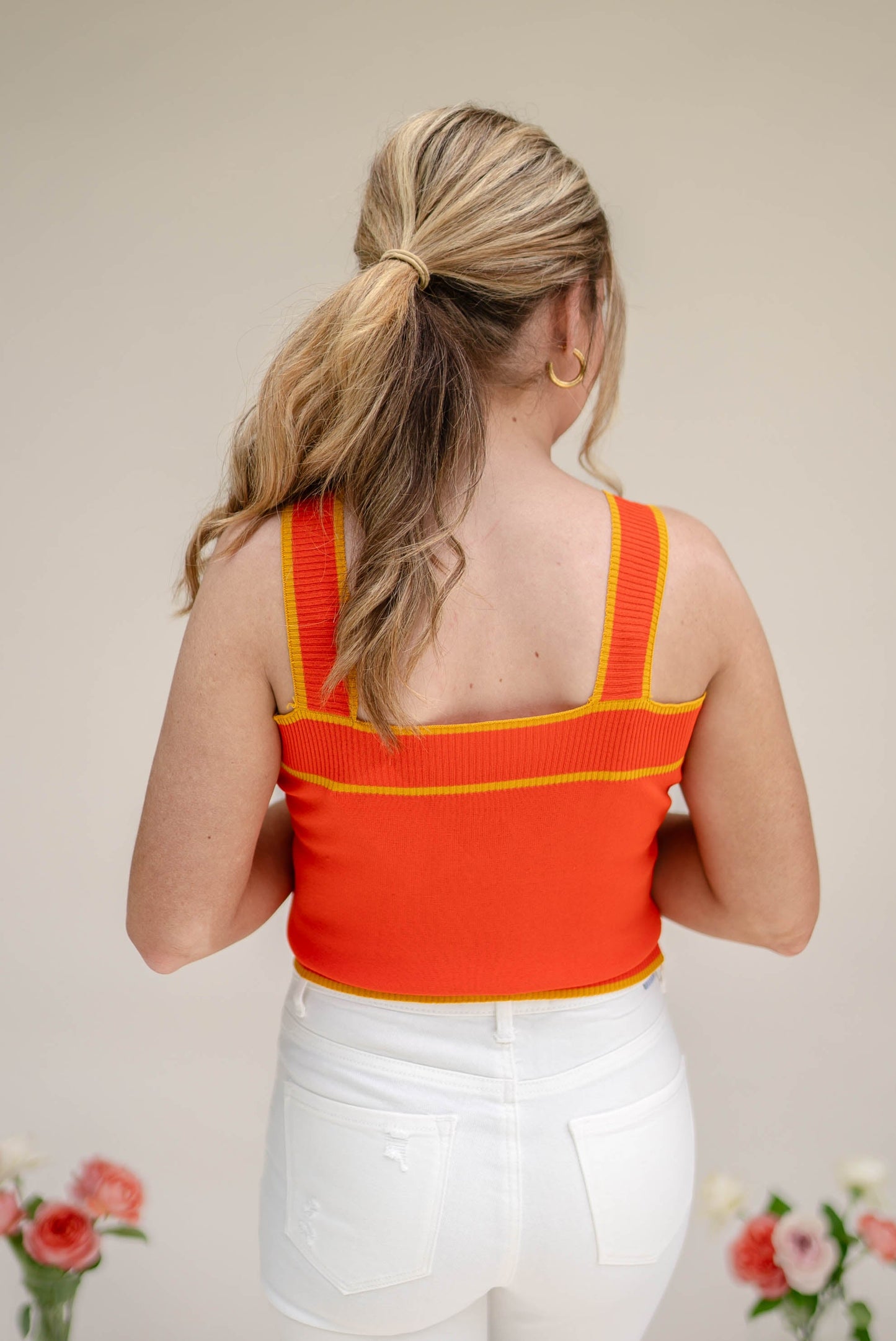 Contrast Trim Sweater Tank *Final Sale*