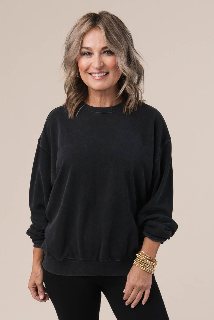 Washed Drop Shoulder Sweatshirt