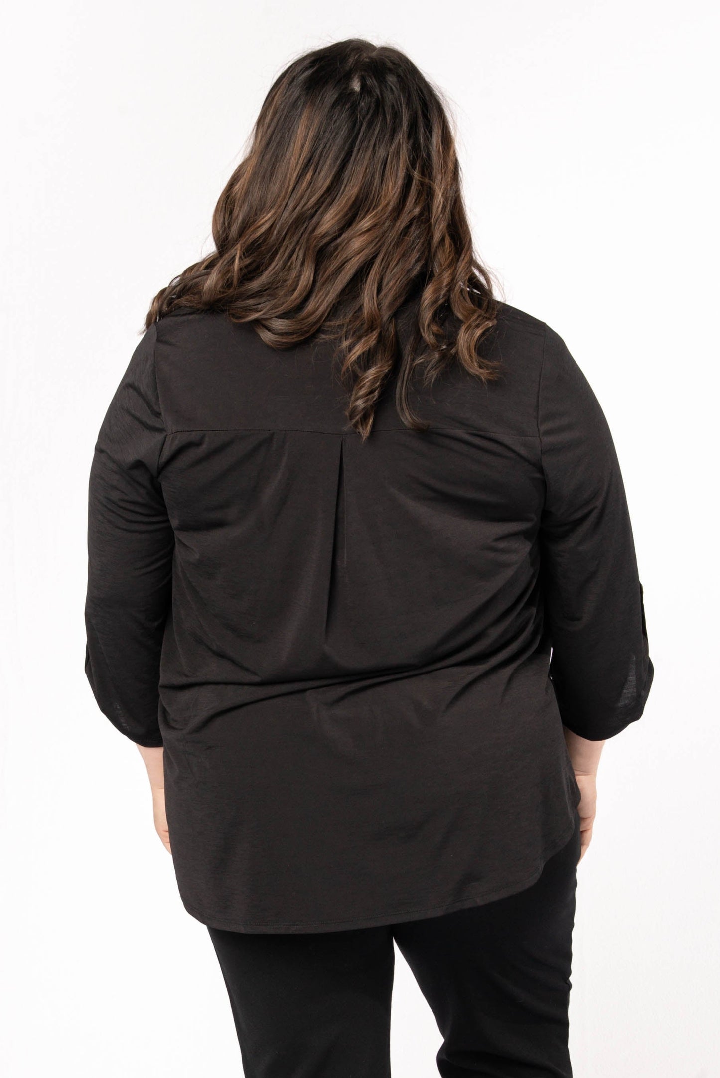 Liz Solid Tab Sleeve Top