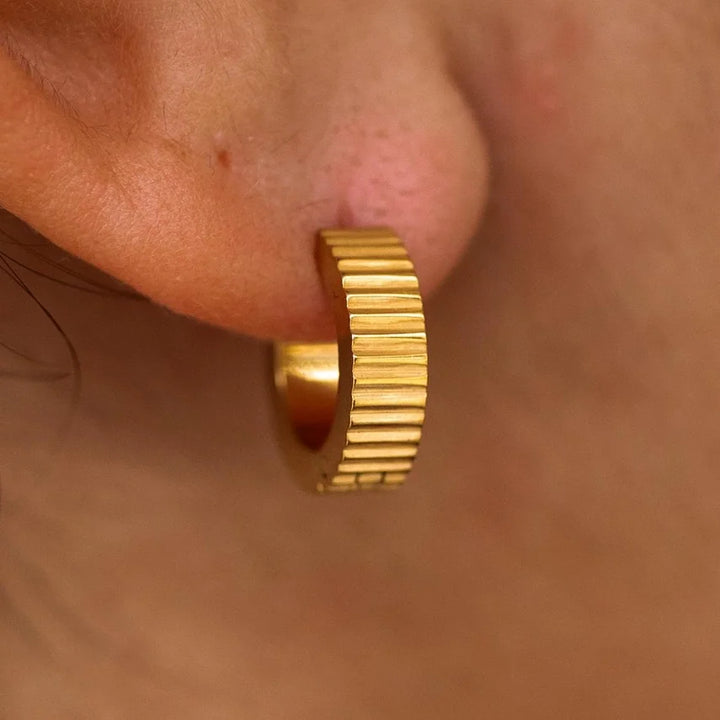Roman Huggie Earrings