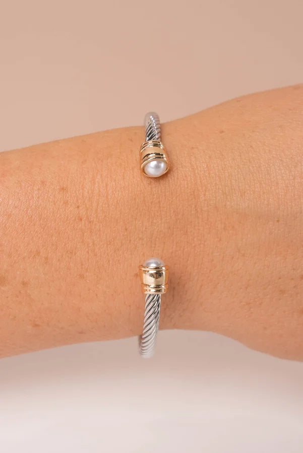 Natural Stone Cuff Bracelet {More Colors}