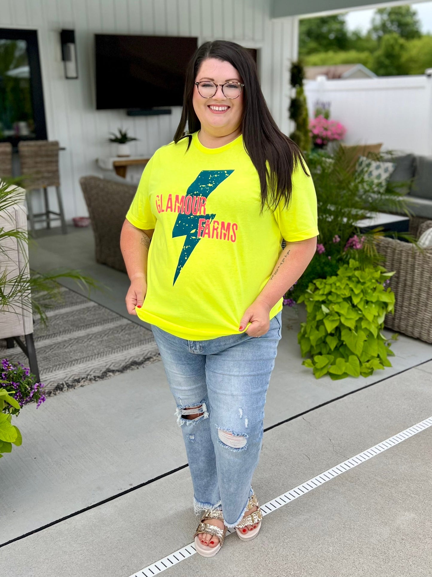 Glamour Farms Lightning Graphic Tee