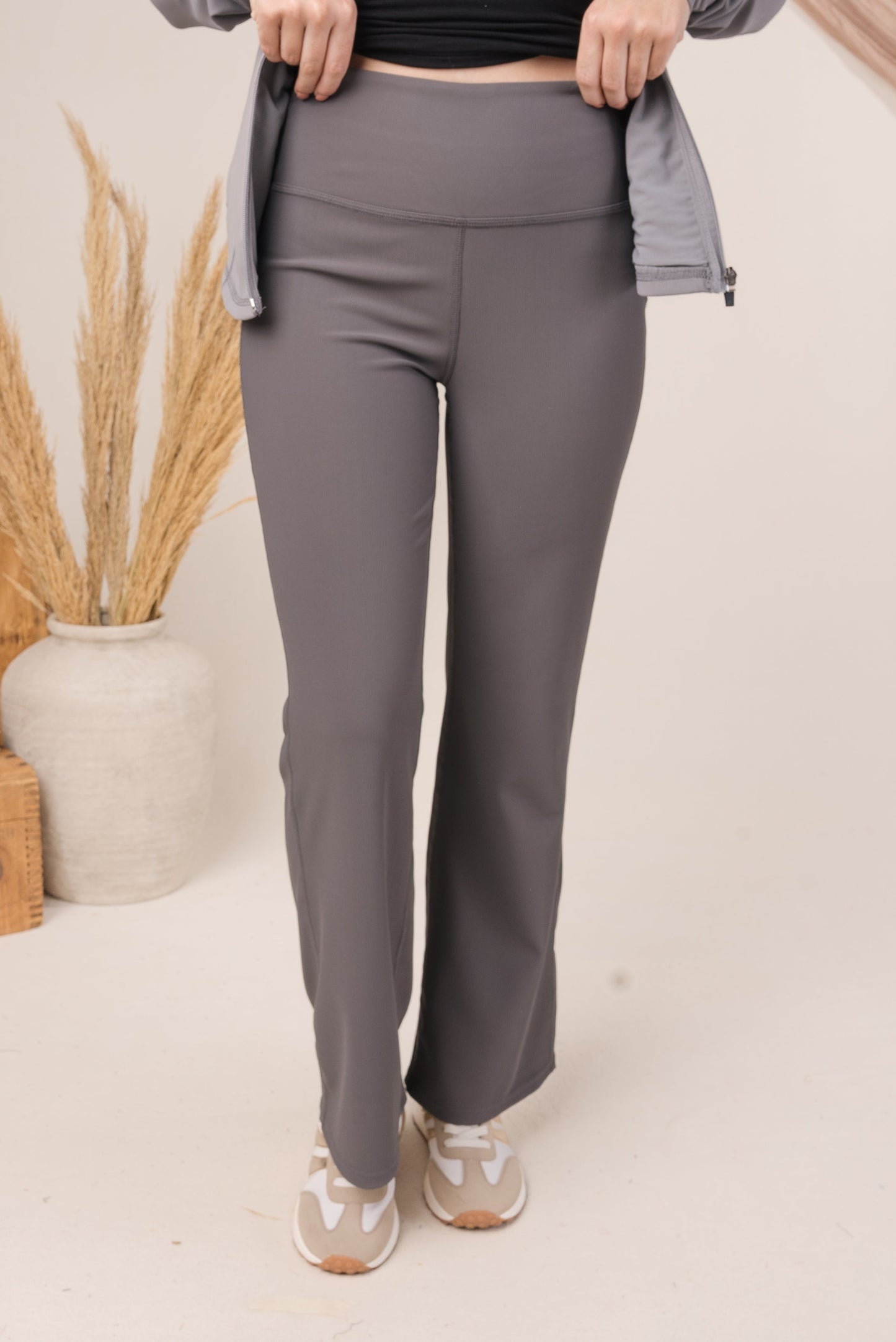 High Waist Crop Flare Yoga Pants