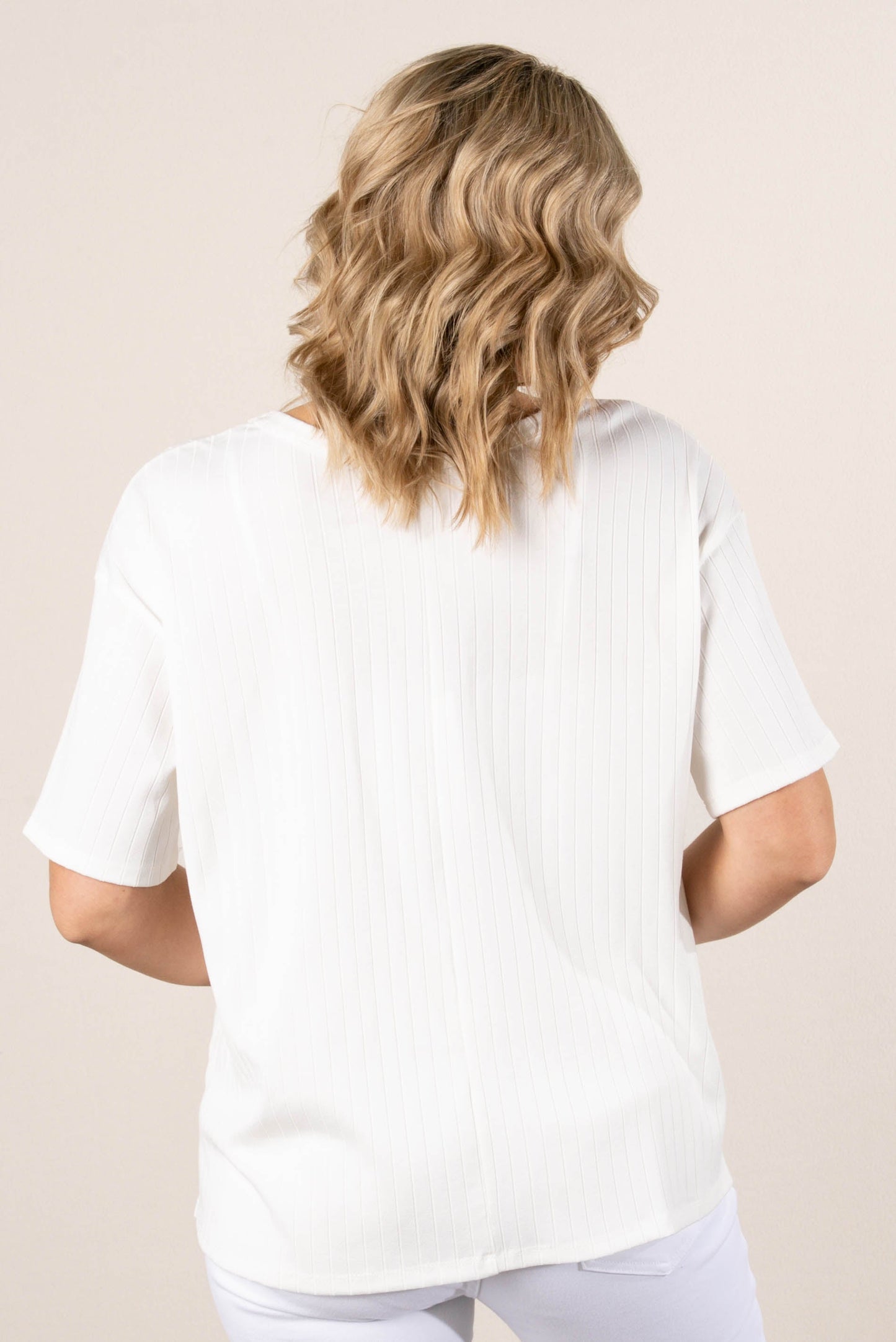 Wide Ribbed Pocket Top
