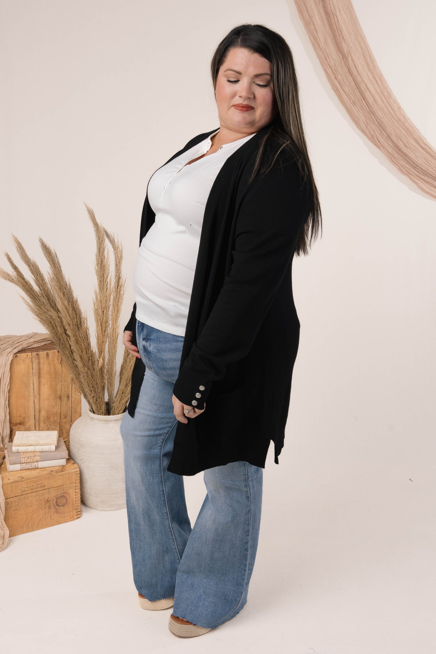 Button Cuff Sweater Cardigan *Final Sale*