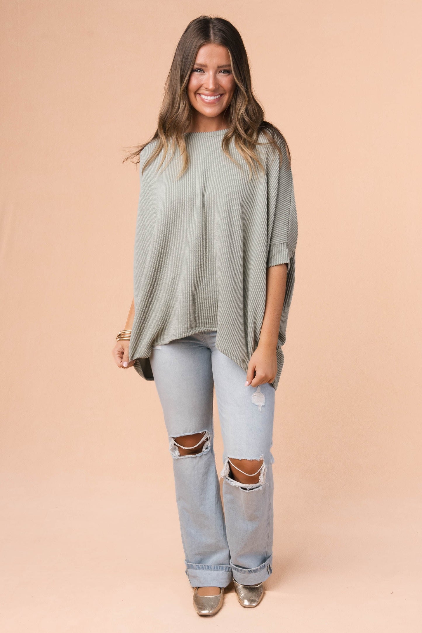 Oversized Hi-Lo Dolman Top *Final Sale*