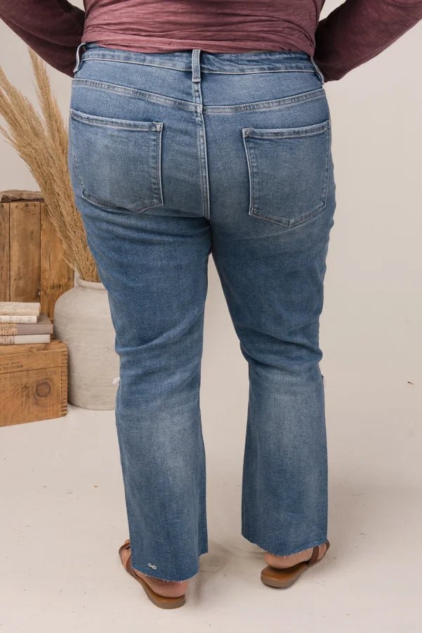VERVET Denim | Jolene High Rise Crop Flare Jeans
