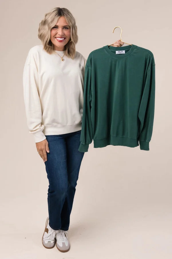 Washed Drop Shoulder Sweatshirt