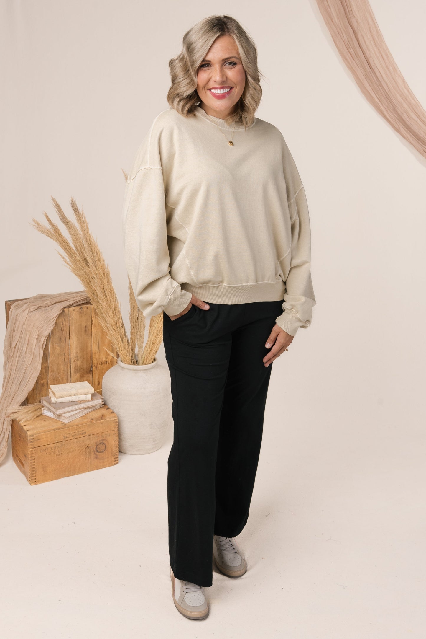 Washed Oversized Organic Cotton Sweatshirt