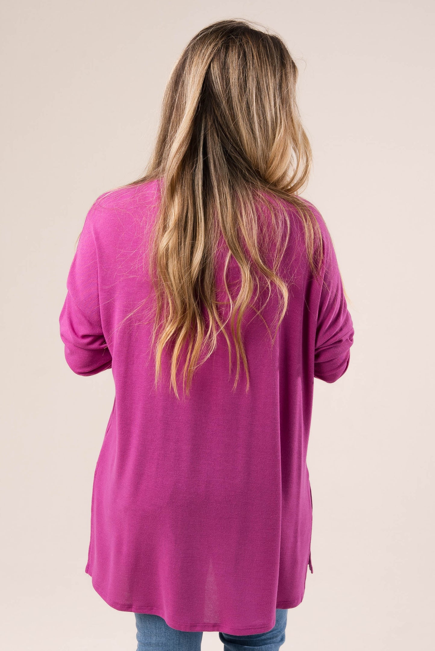 Lightweight Open Front Cardigan