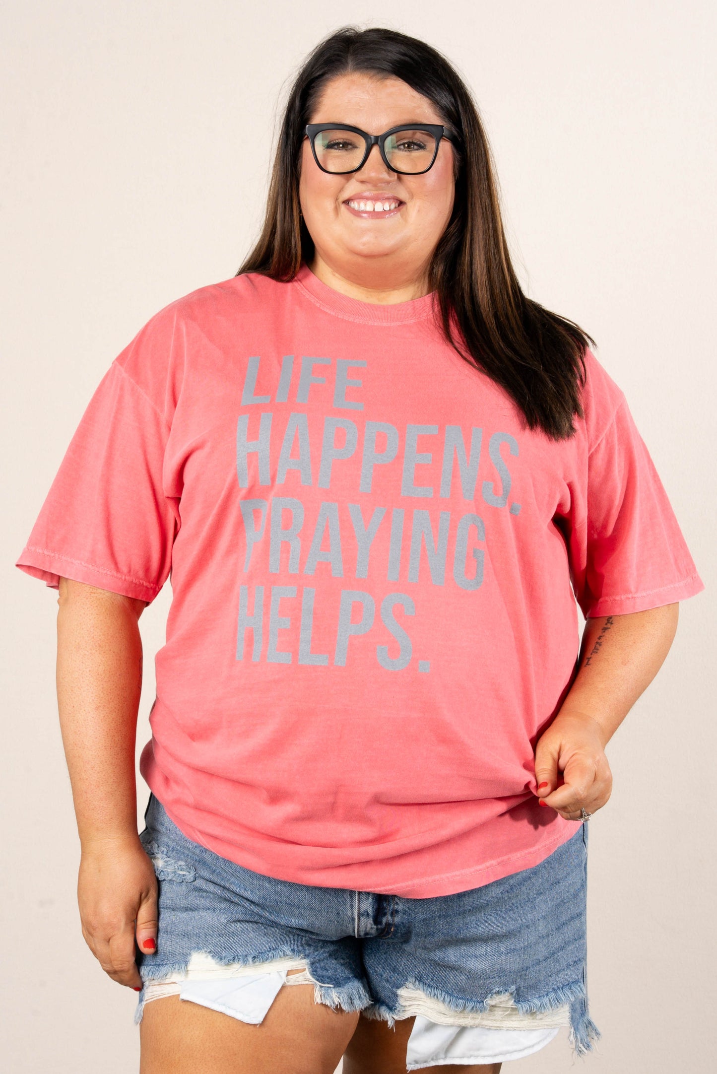 Life Happens Praying Helps Graphic Tee