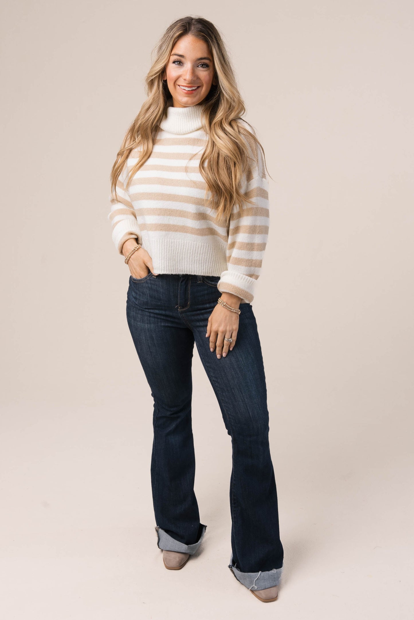 Striped Turtleneck Sweater *Final Sale*