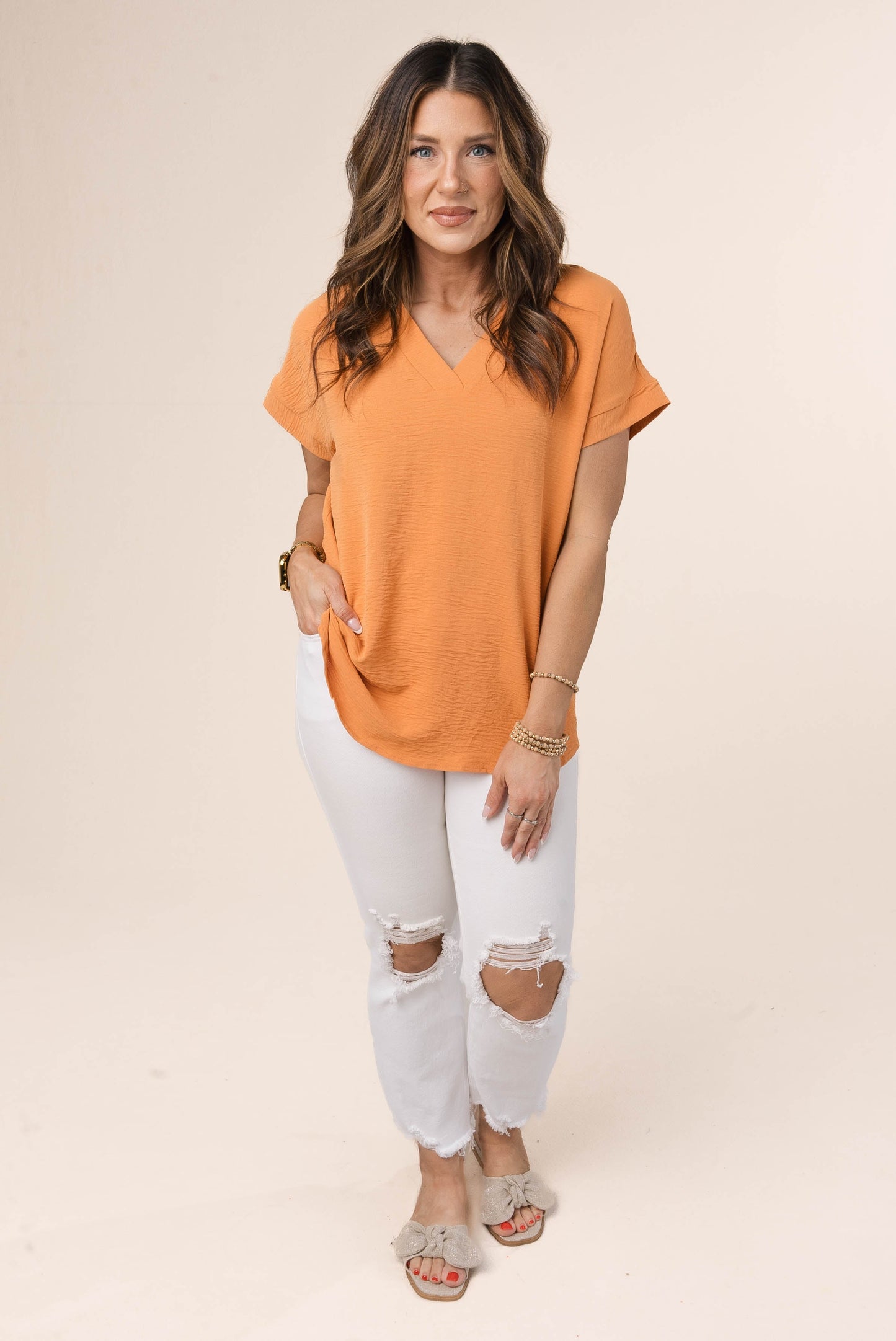 Crinkle Knit Dolman Top