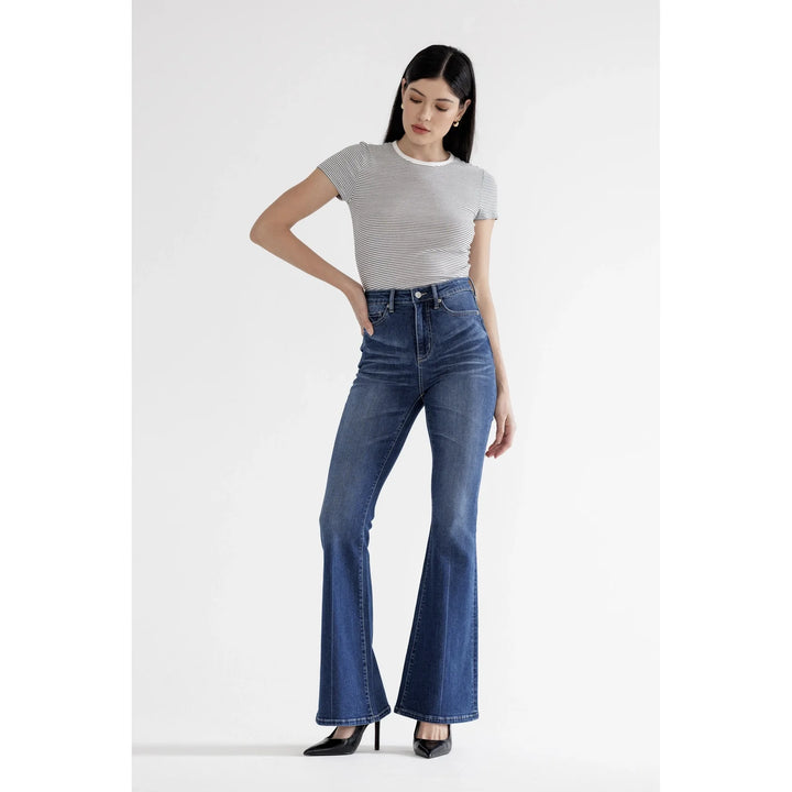 Mica Denim | Janessa High Rise Flare Leg Jeans
