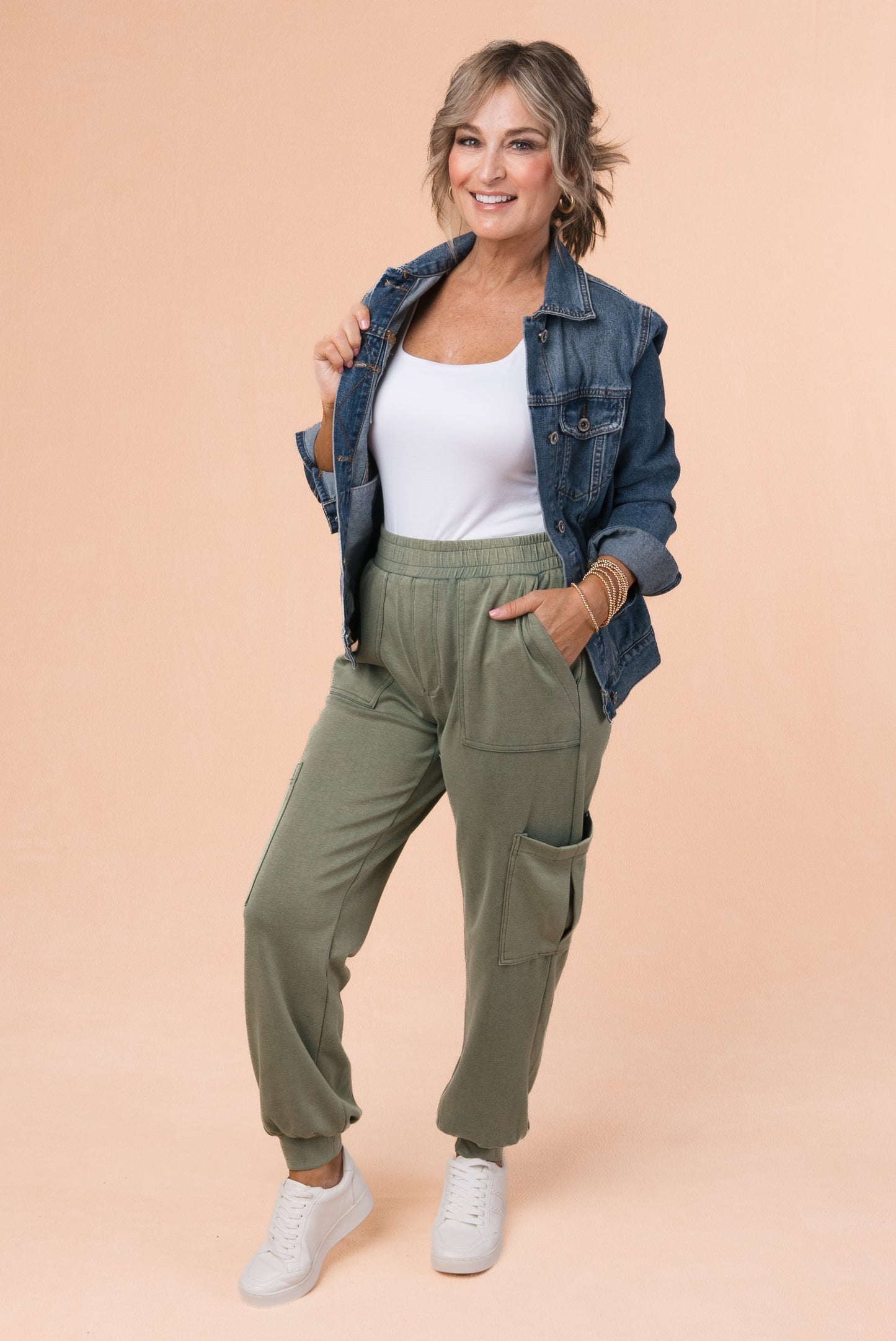 Mineral Washed Cargo Joggers