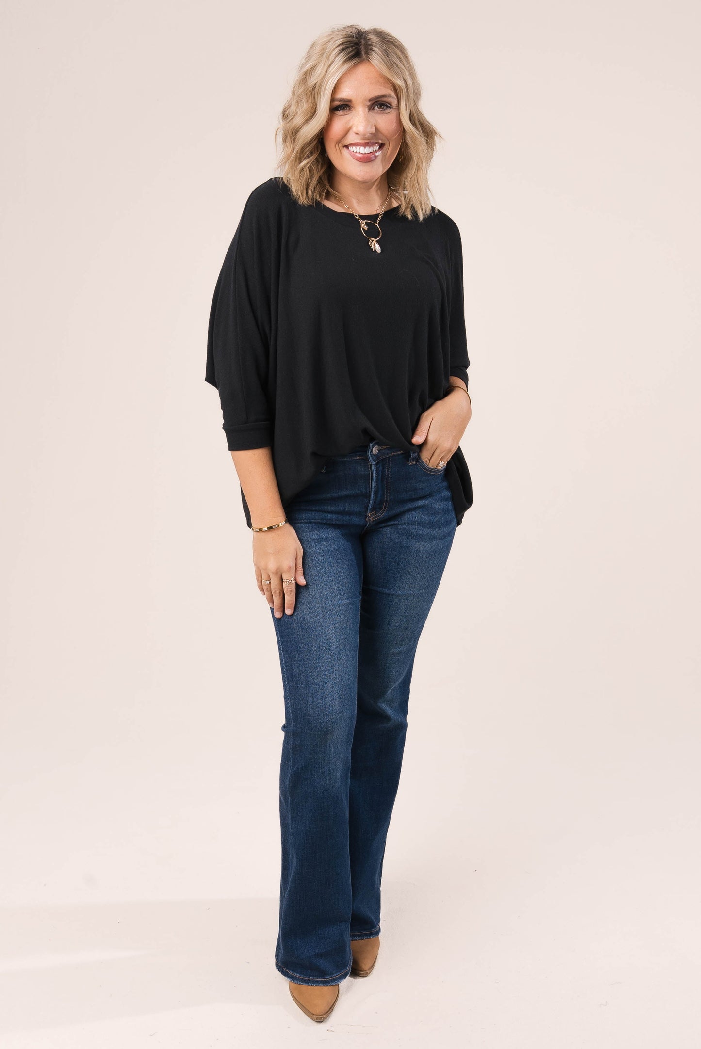 Hacci Knit Dolman Top