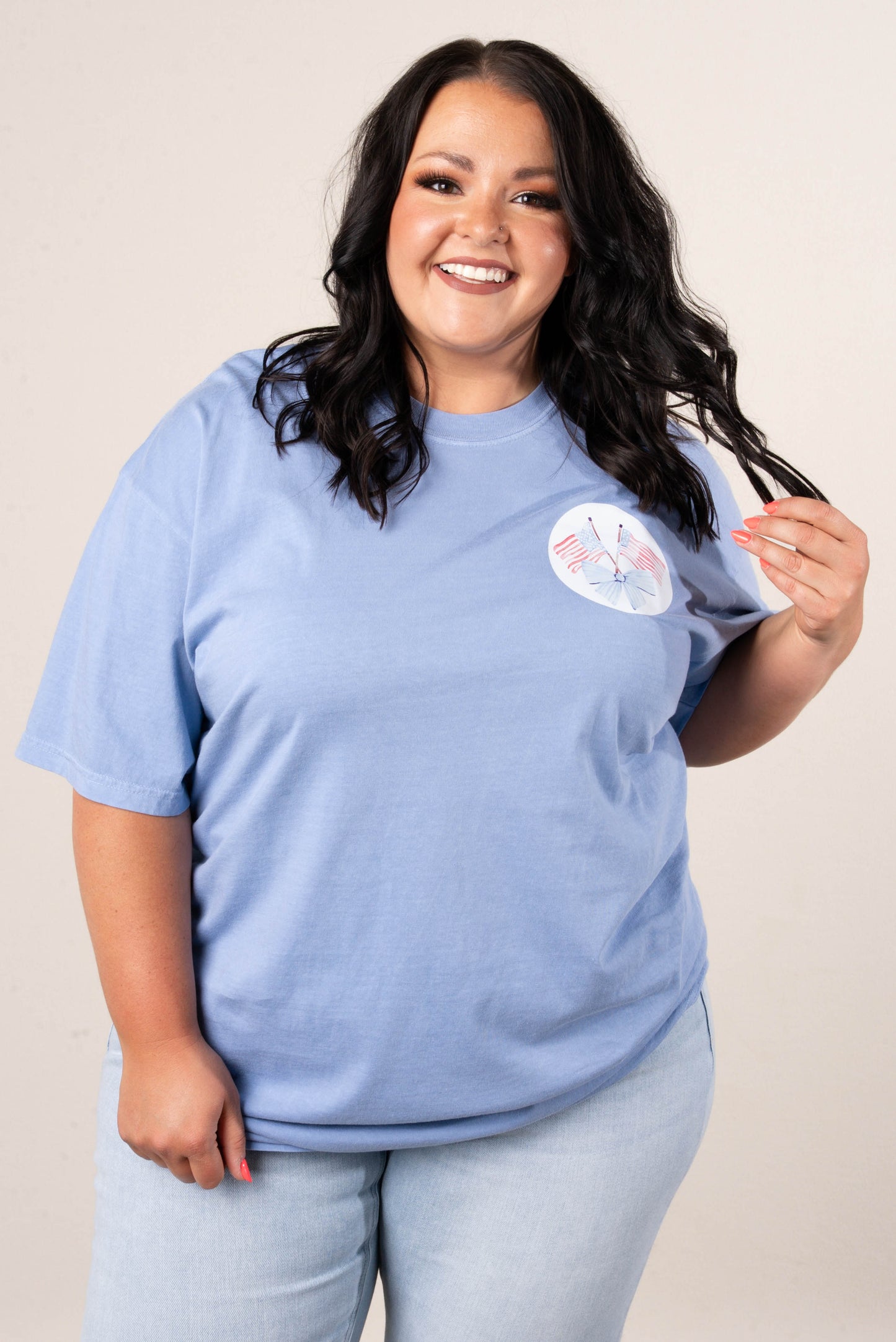 Loves Jesus + America Too Graphic Tee