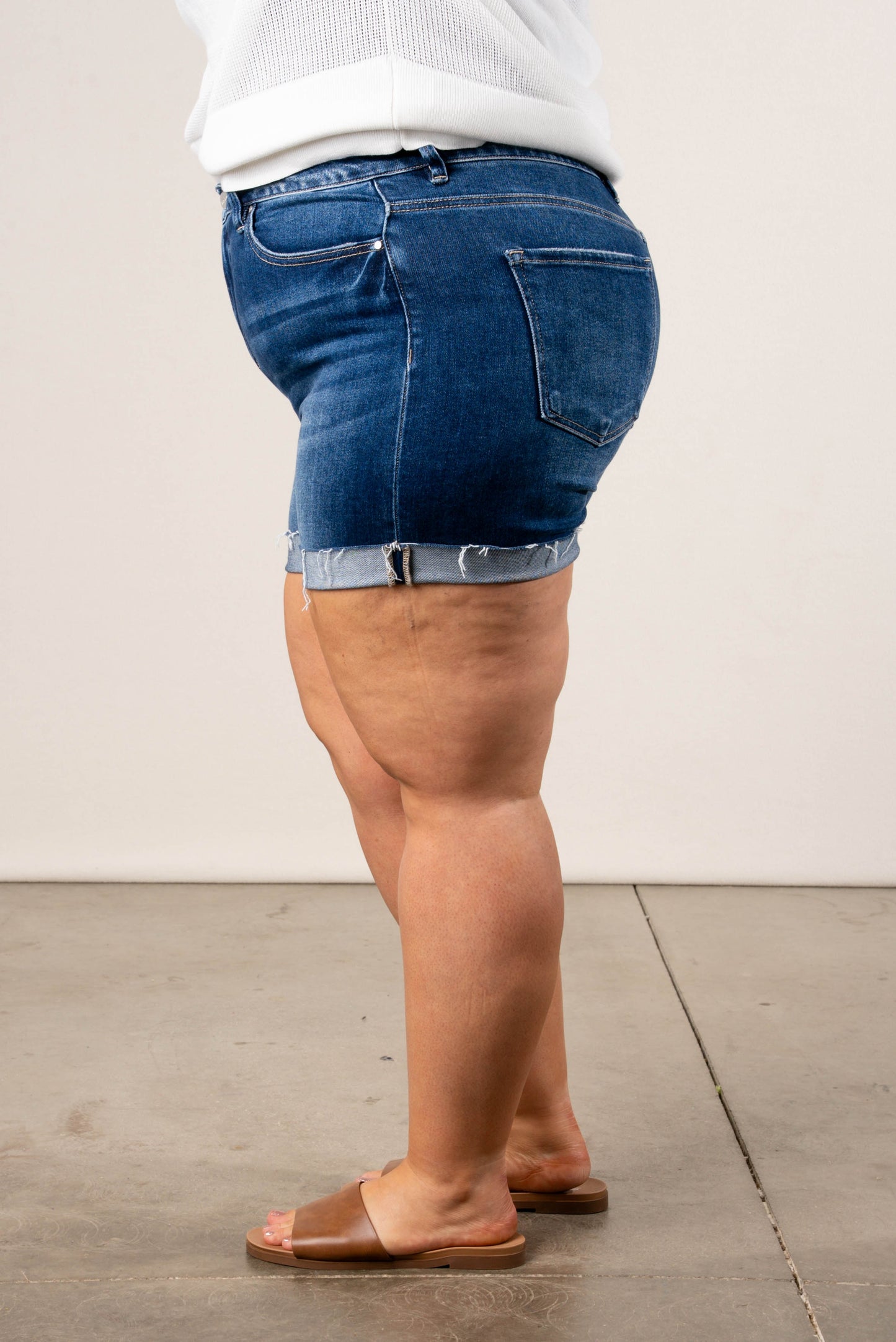 Risen Denim | Logan High Rise Cuffed Denim Shorts *Final Sale*