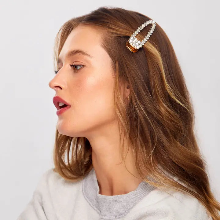 Rhinestone Open Shape Hair Clip