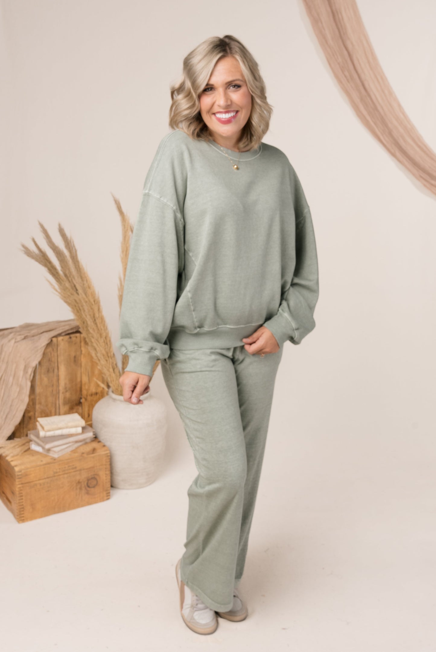 Washed Oversized Organic Cotton Sweatshirt