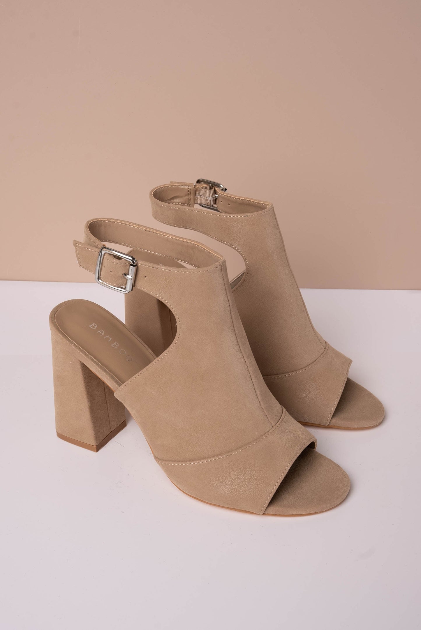 Nider Peep Toe Sueded Bootie