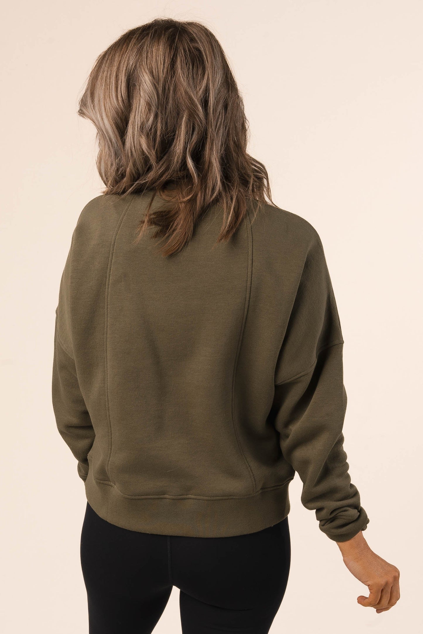 Seamed Half Zip Sweatshirt