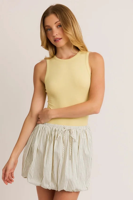 Ribbed Sleeveless Bodysuit