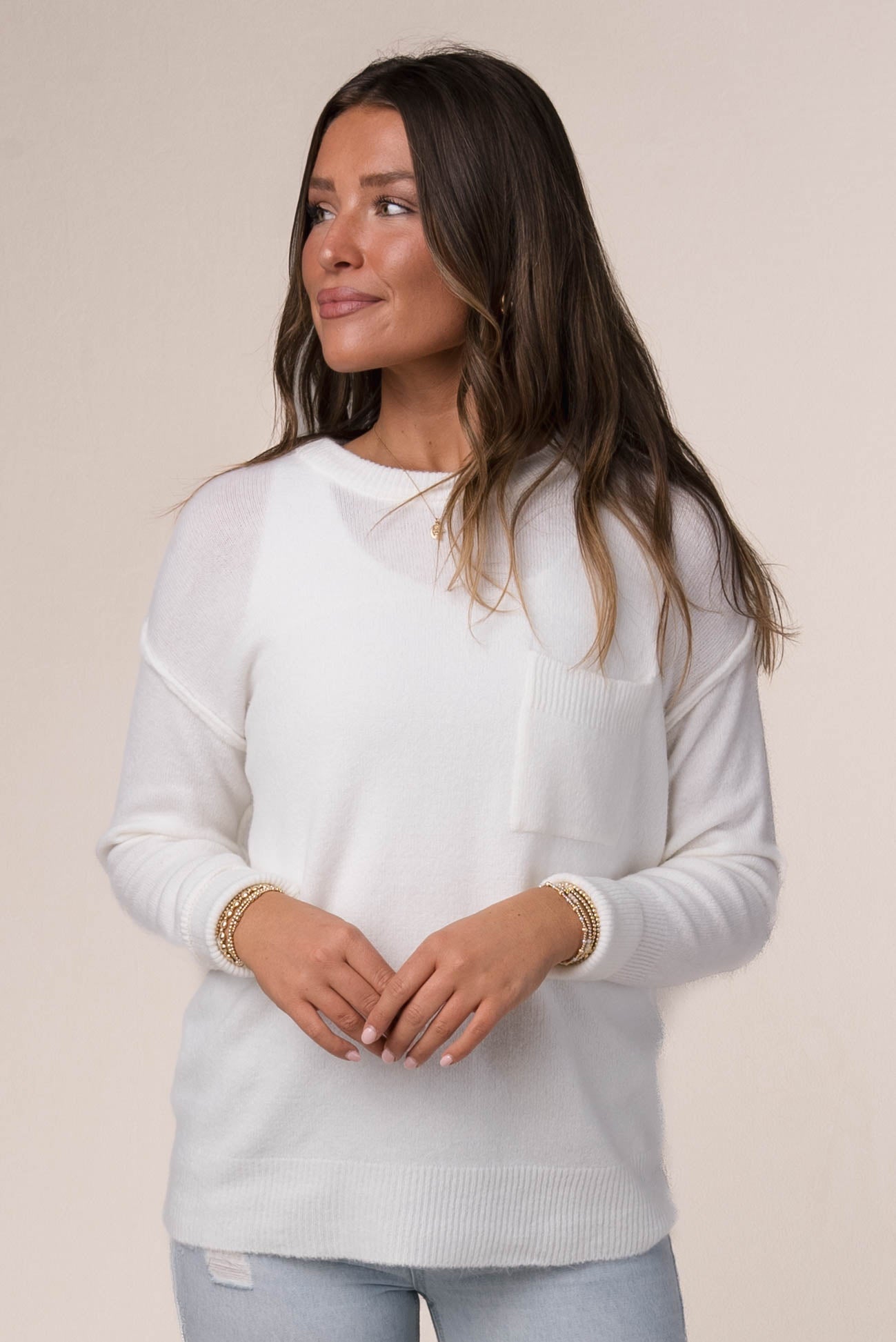 Melange Knit Hi-Lo Sweater *Final Sale*
