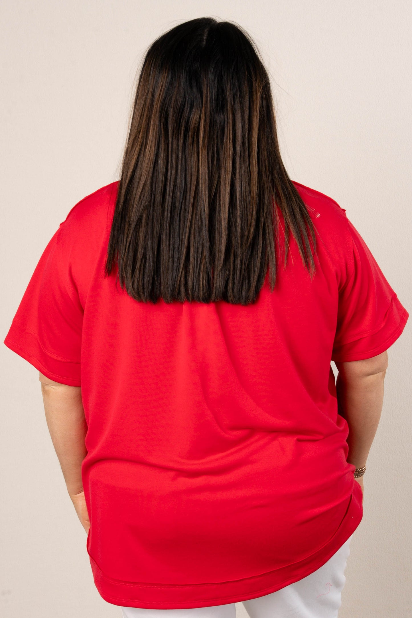 Drop Shoulder Henley Top
