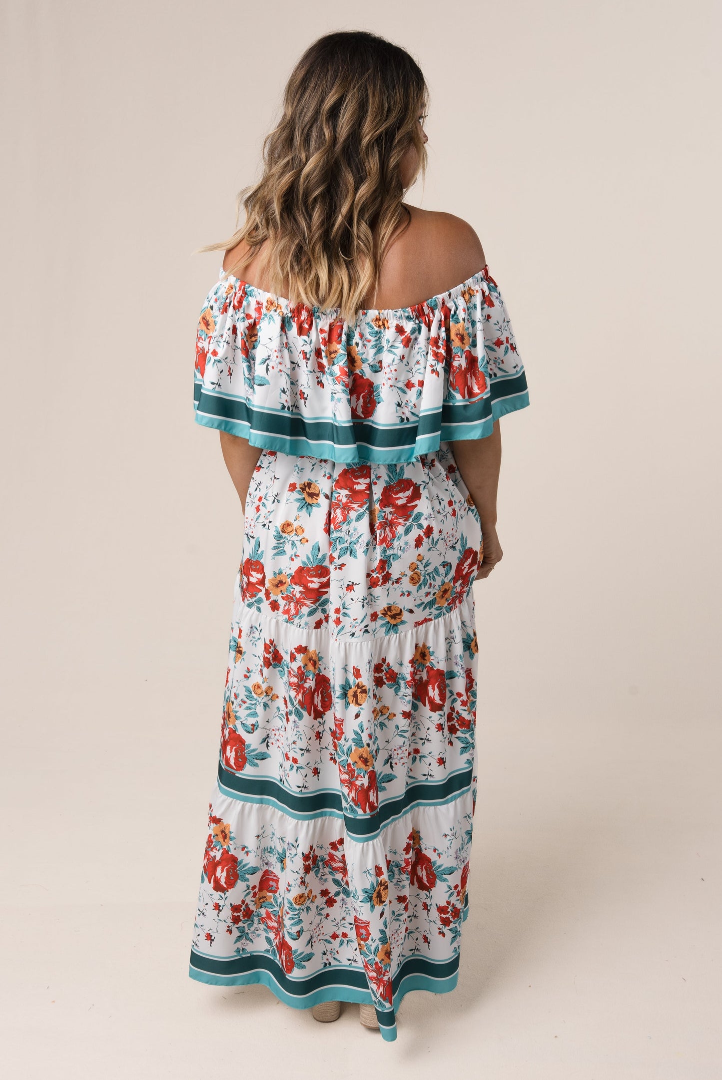 Floral Off Shoulder Maxi Dress