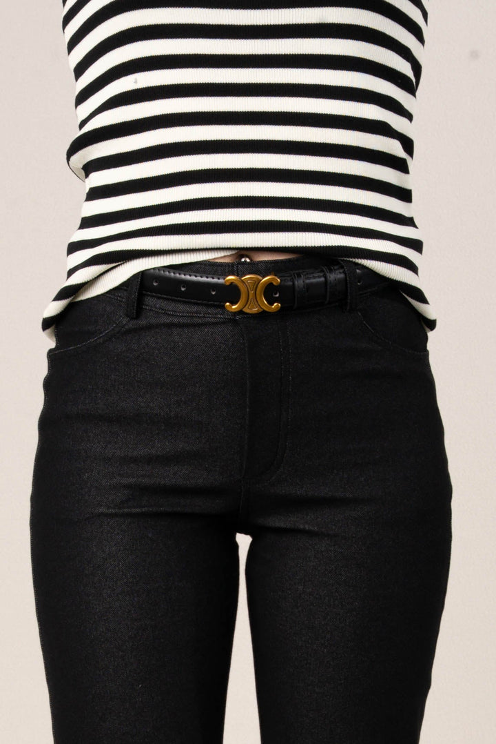 Double C Skinny Buckle Belt