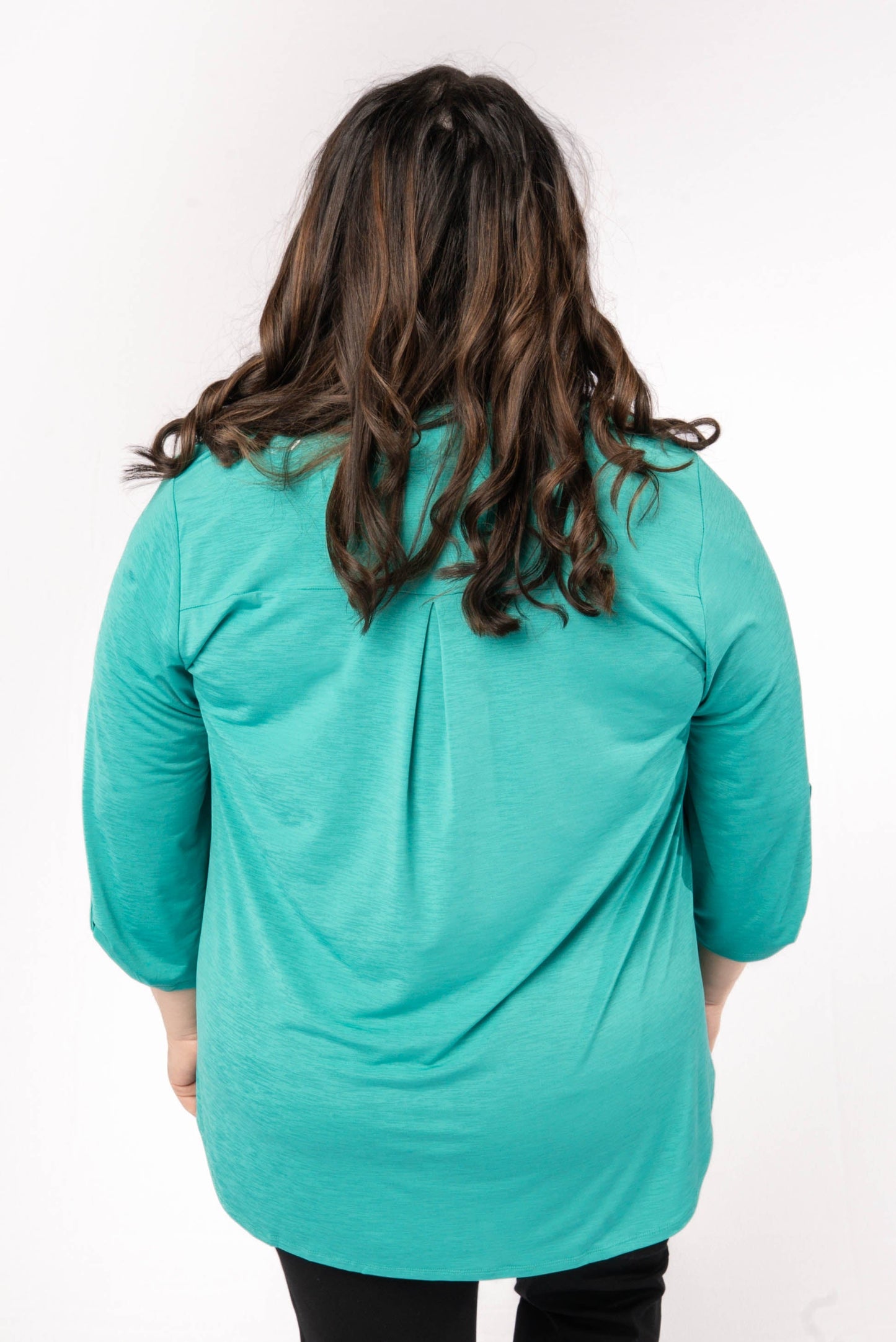 Liz Solid Tab Sleeve Top