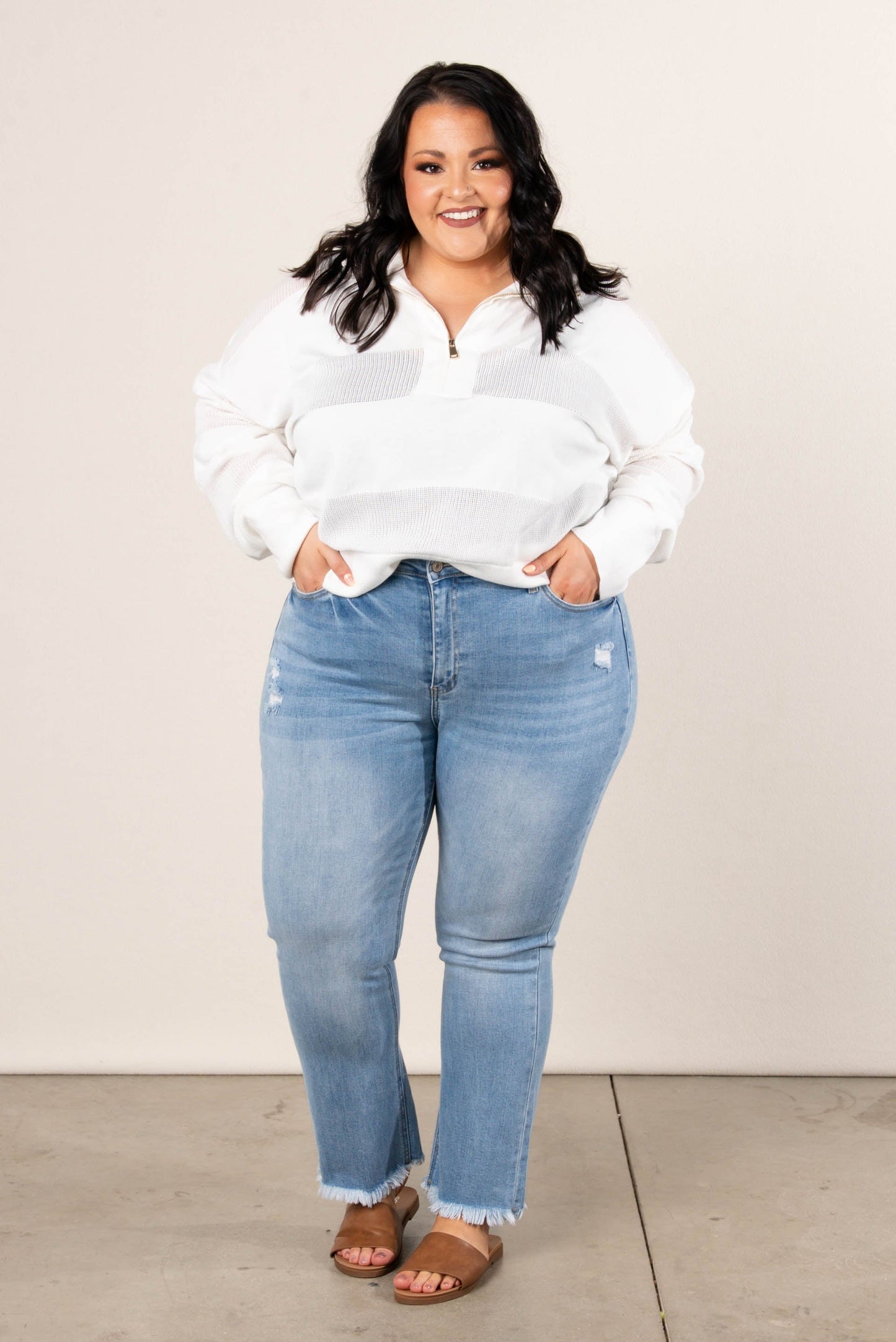 Zenana | Layla High Rise Crop Straight Leg Jeans