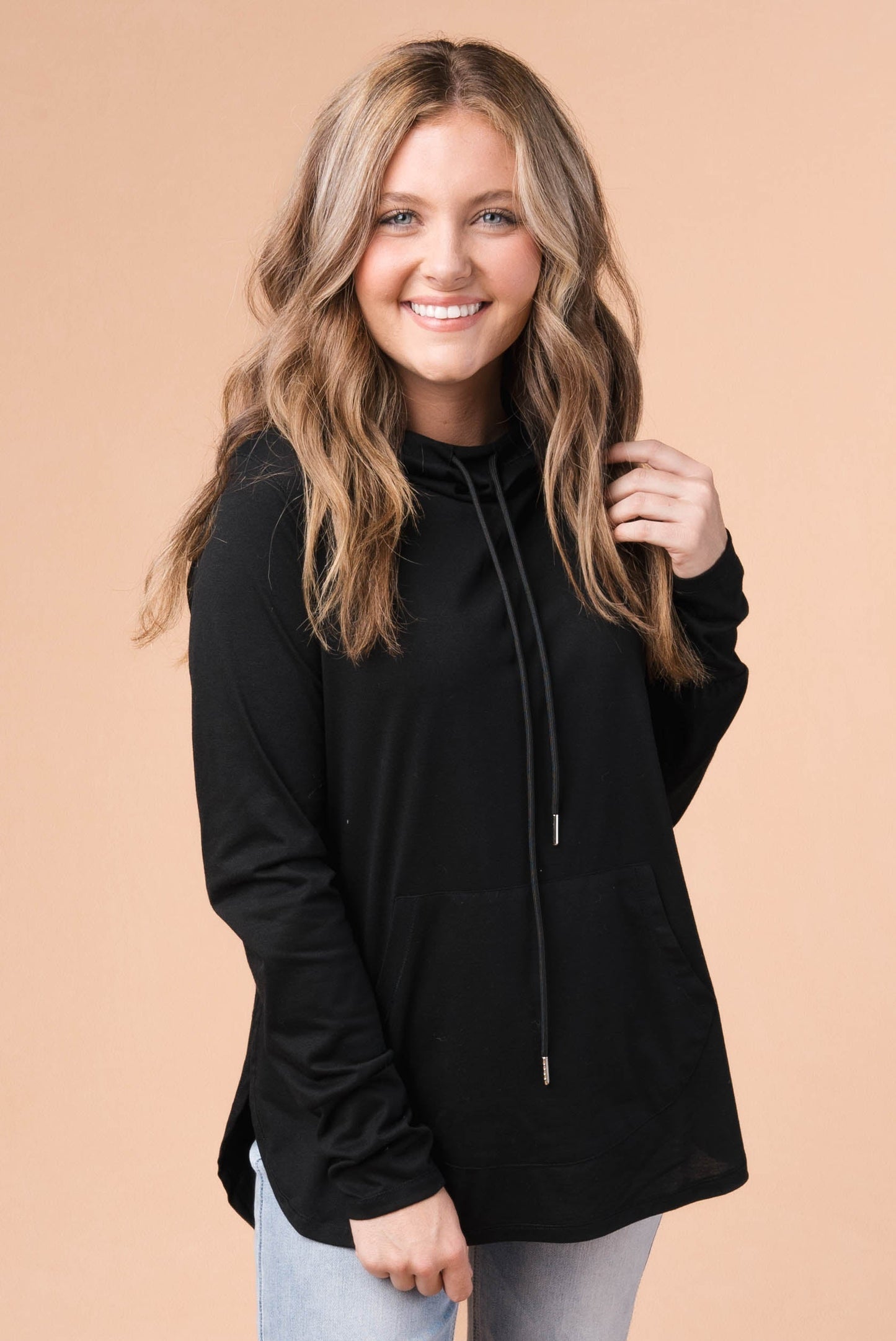 Thumbhole Cuff Hooded Pullover
