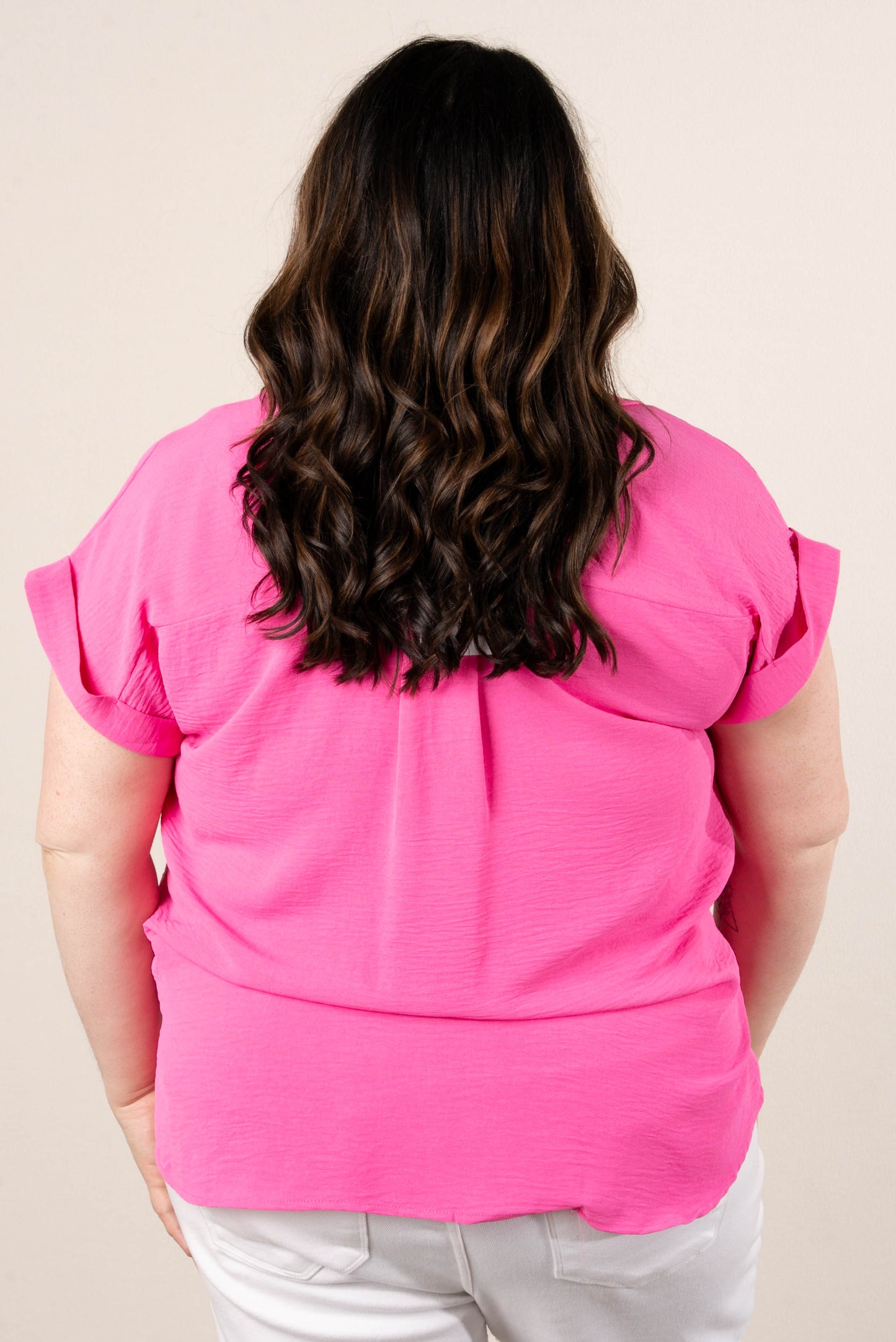 Crinkle Knit Hi-Lo Shirt