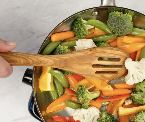 Olive Wood Slotted Spoon - 12"