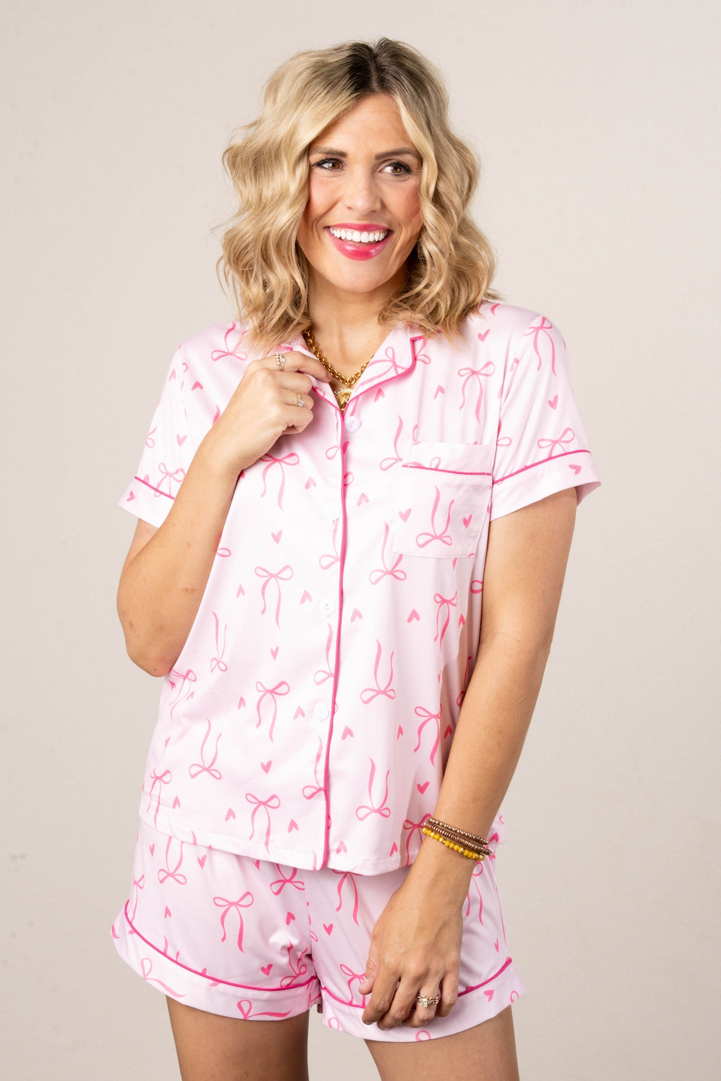 GF Exclusive Bow Print Pajama Set