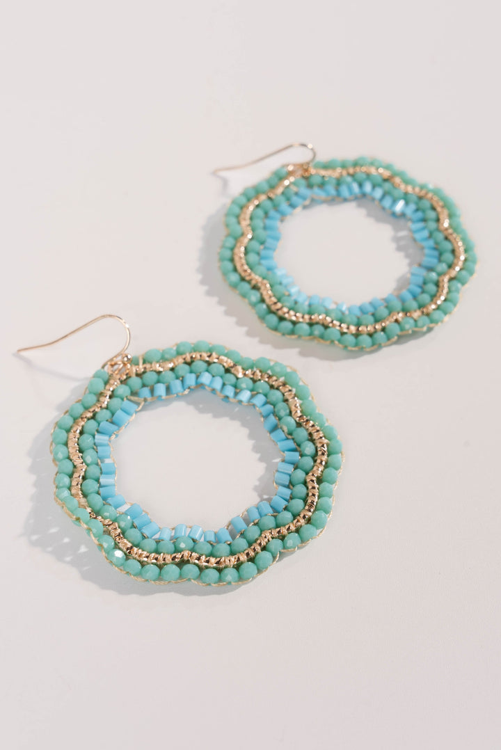 Beaded Geo Dangle Earrings