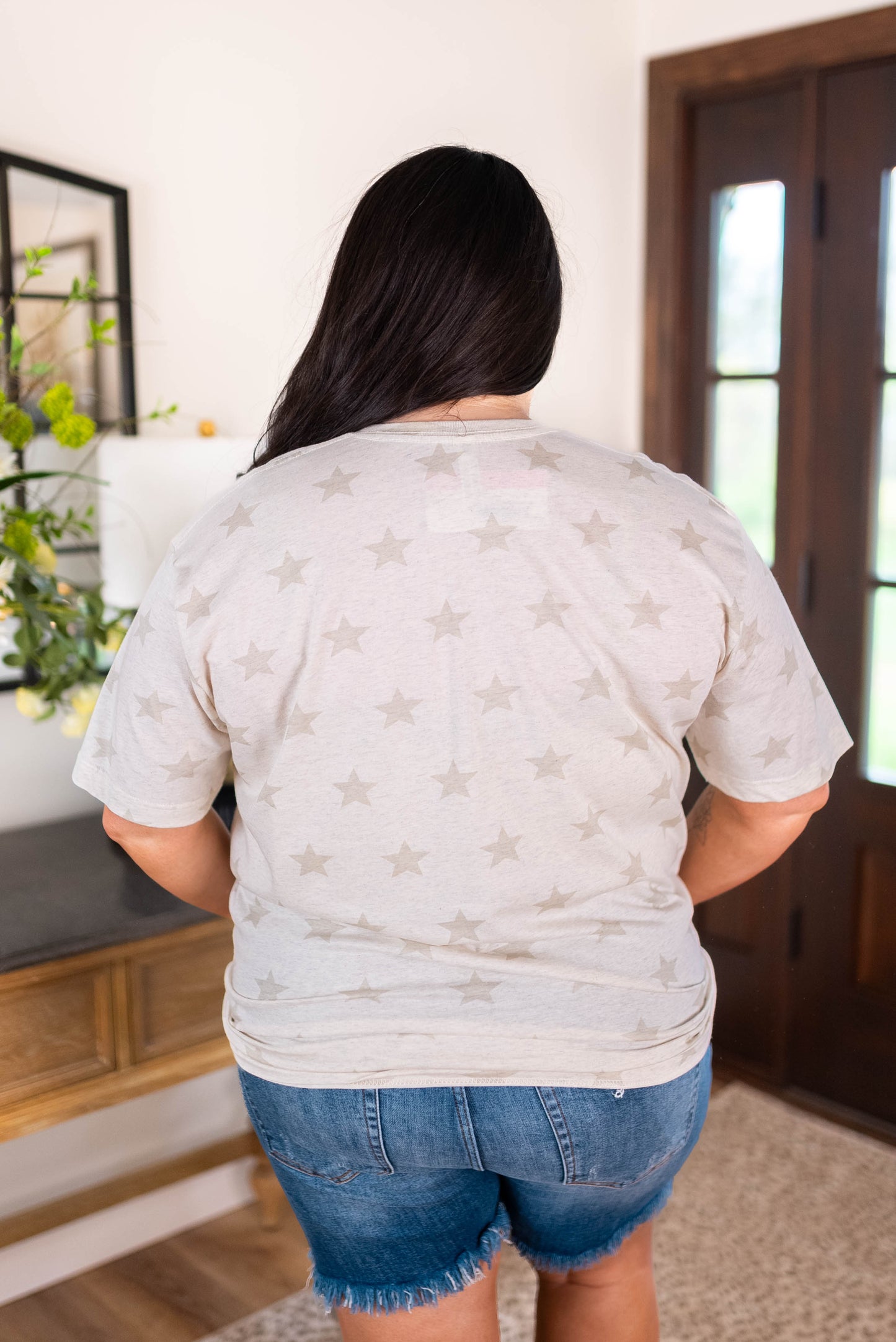 Star Print Baseball Chatter Graphic Tee *Final Sale*
