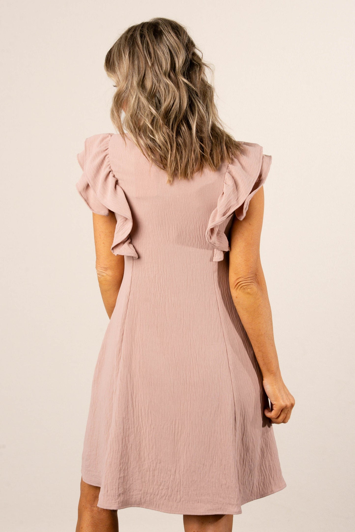 Ruffle Detail Swing Dress