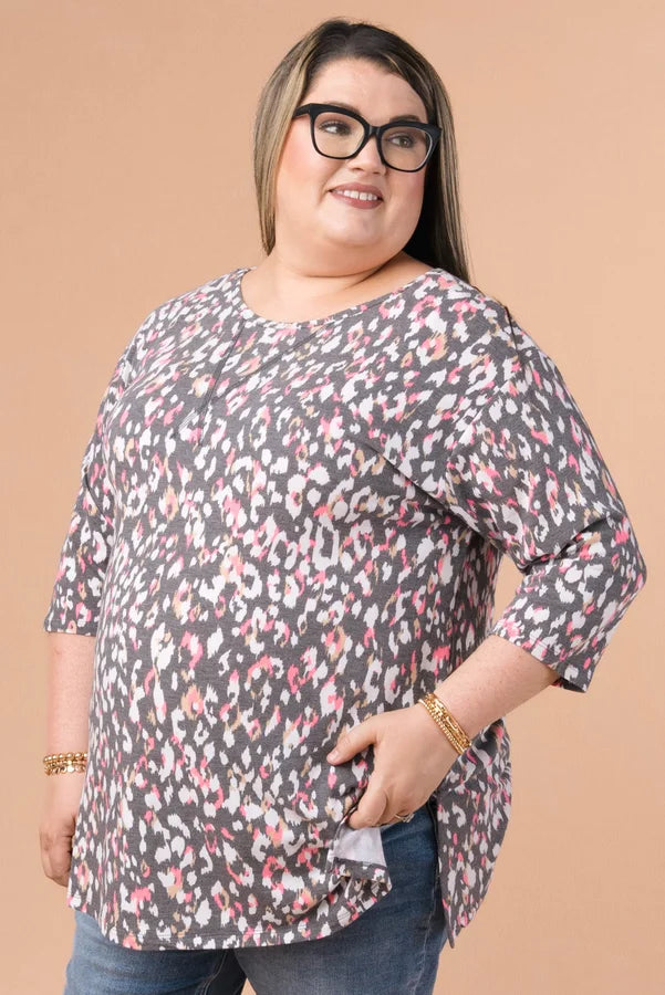 Leopard Top Stitch Top *Final Sale*