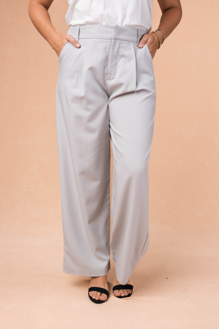 High Waist Front Pleat Trouser Pants *Final Sale*