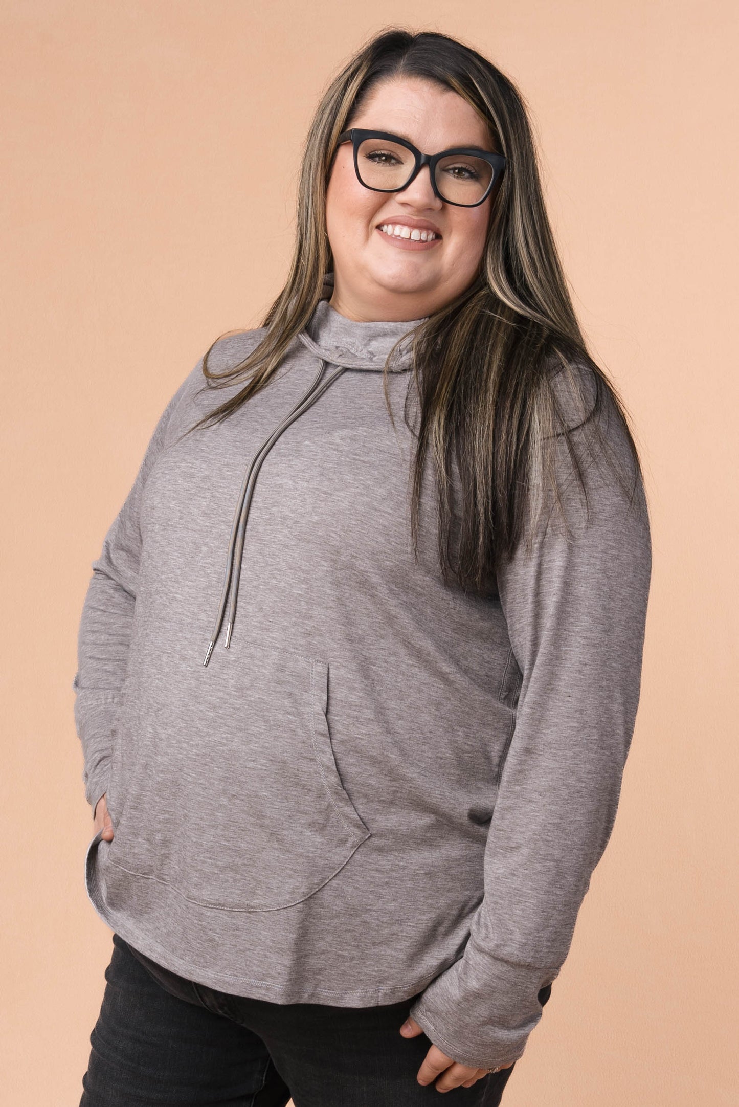Thumbhole Cuff Hooded Pullover