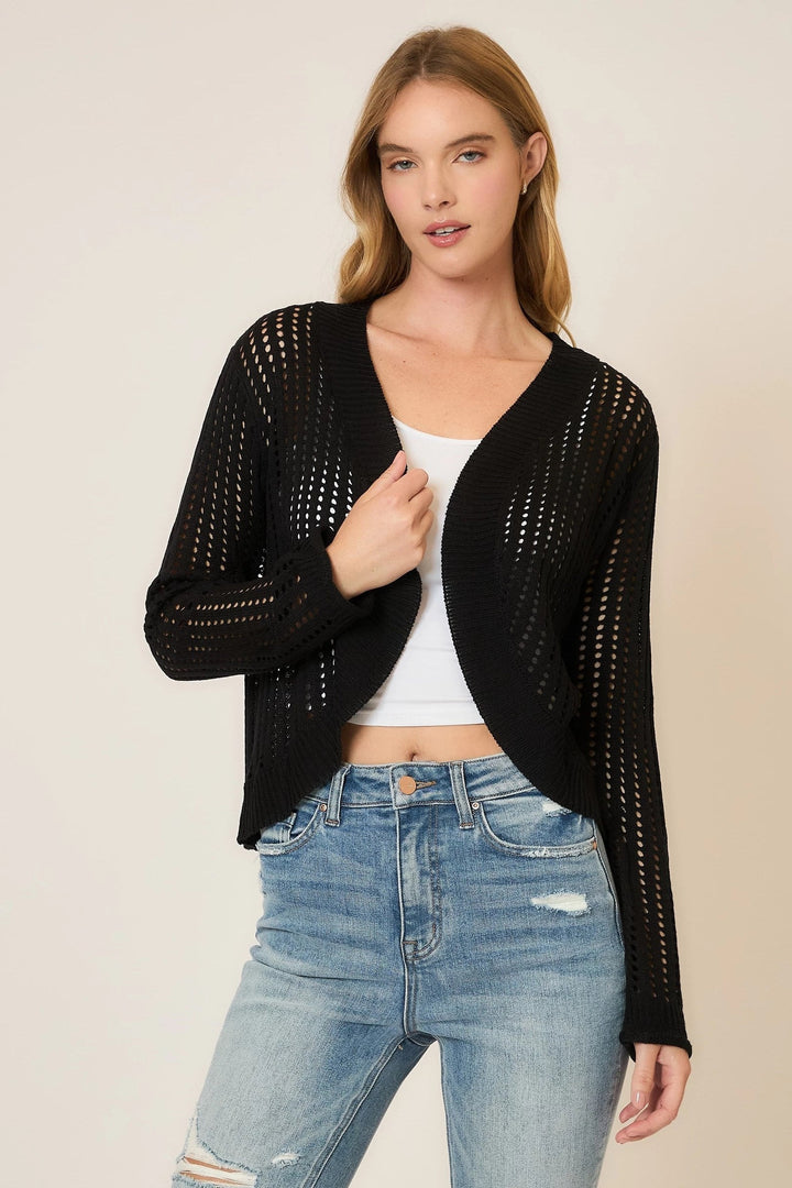 Open Knit Cocoon Cardigan