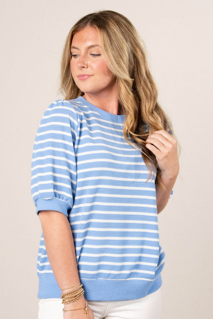 Textured Striped Top *Final Sale*