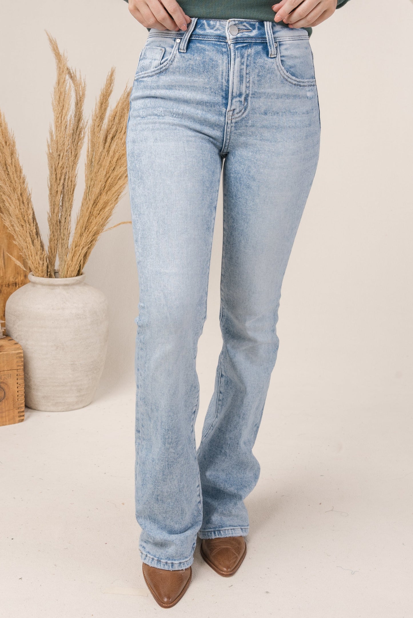 Risen High Rise Bootcut Jeans