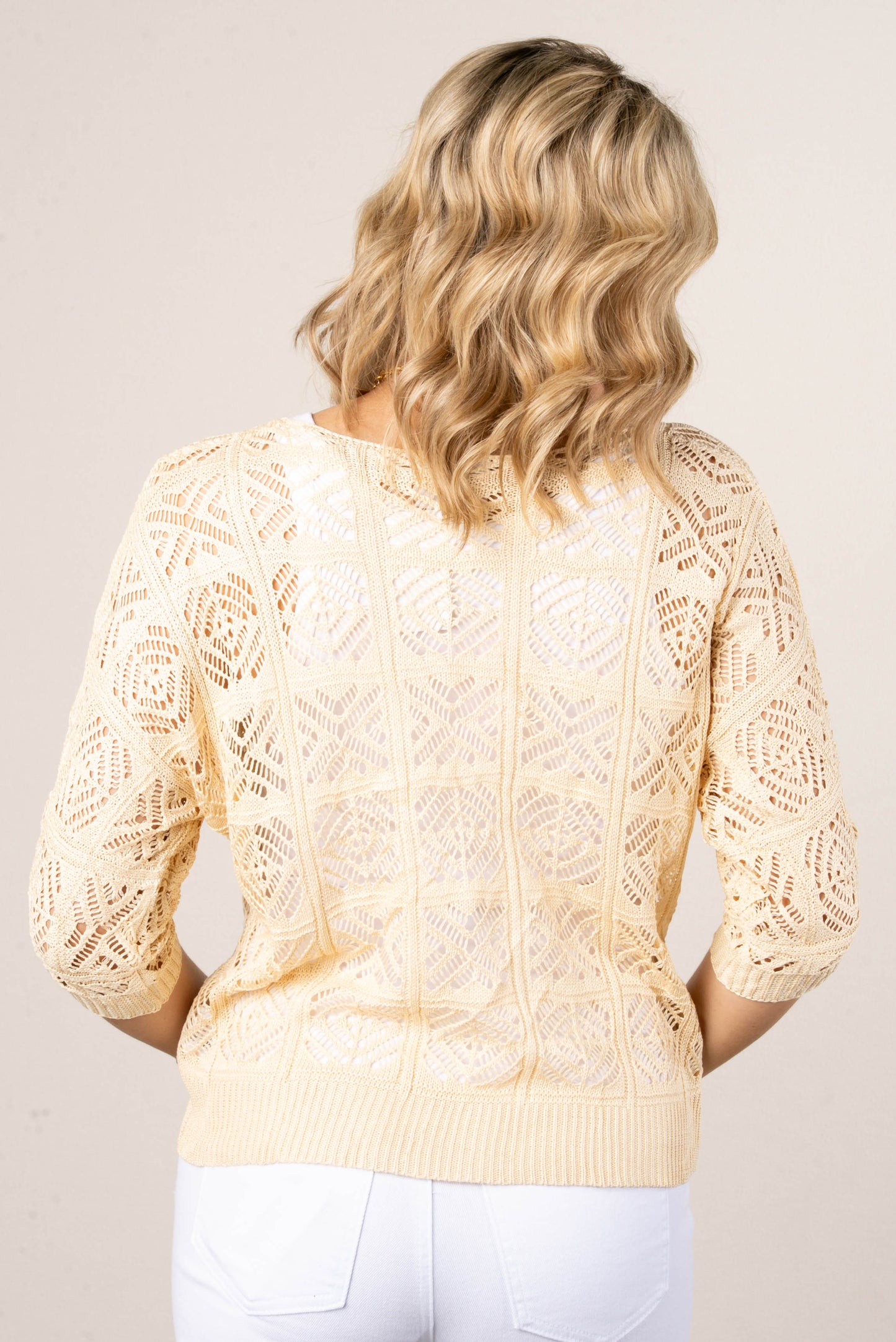 Georgia Mae Open Crocheted Knit Top