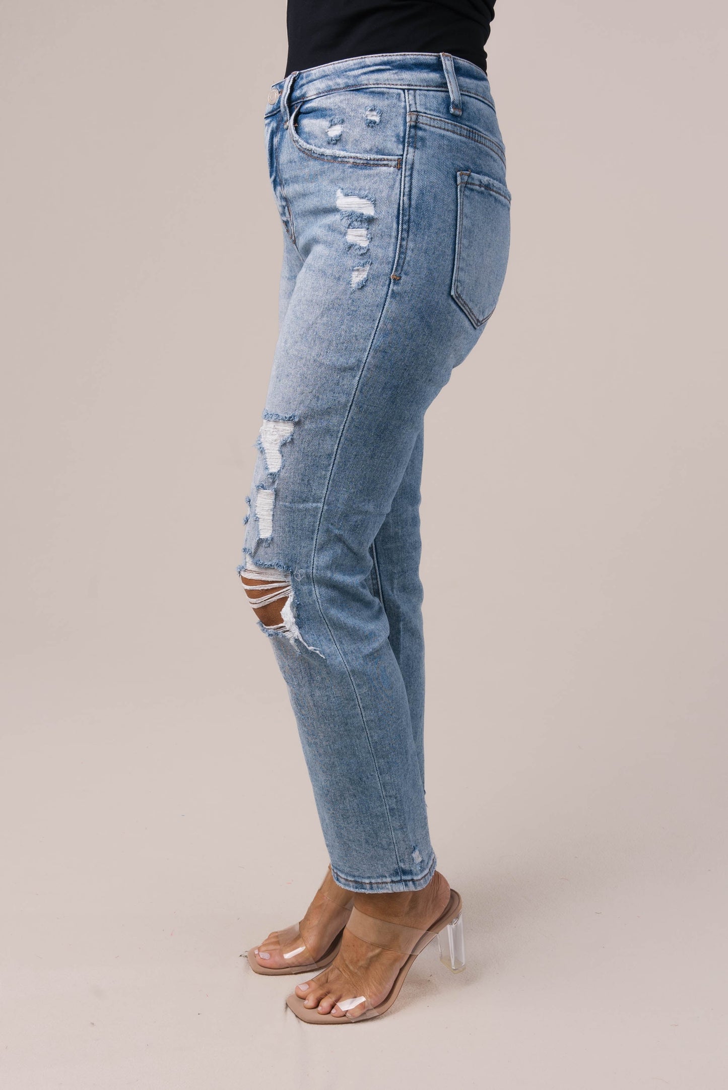 Lovervet by VERVET | Aliyah High Rise Crop Straight Leg Jeans
