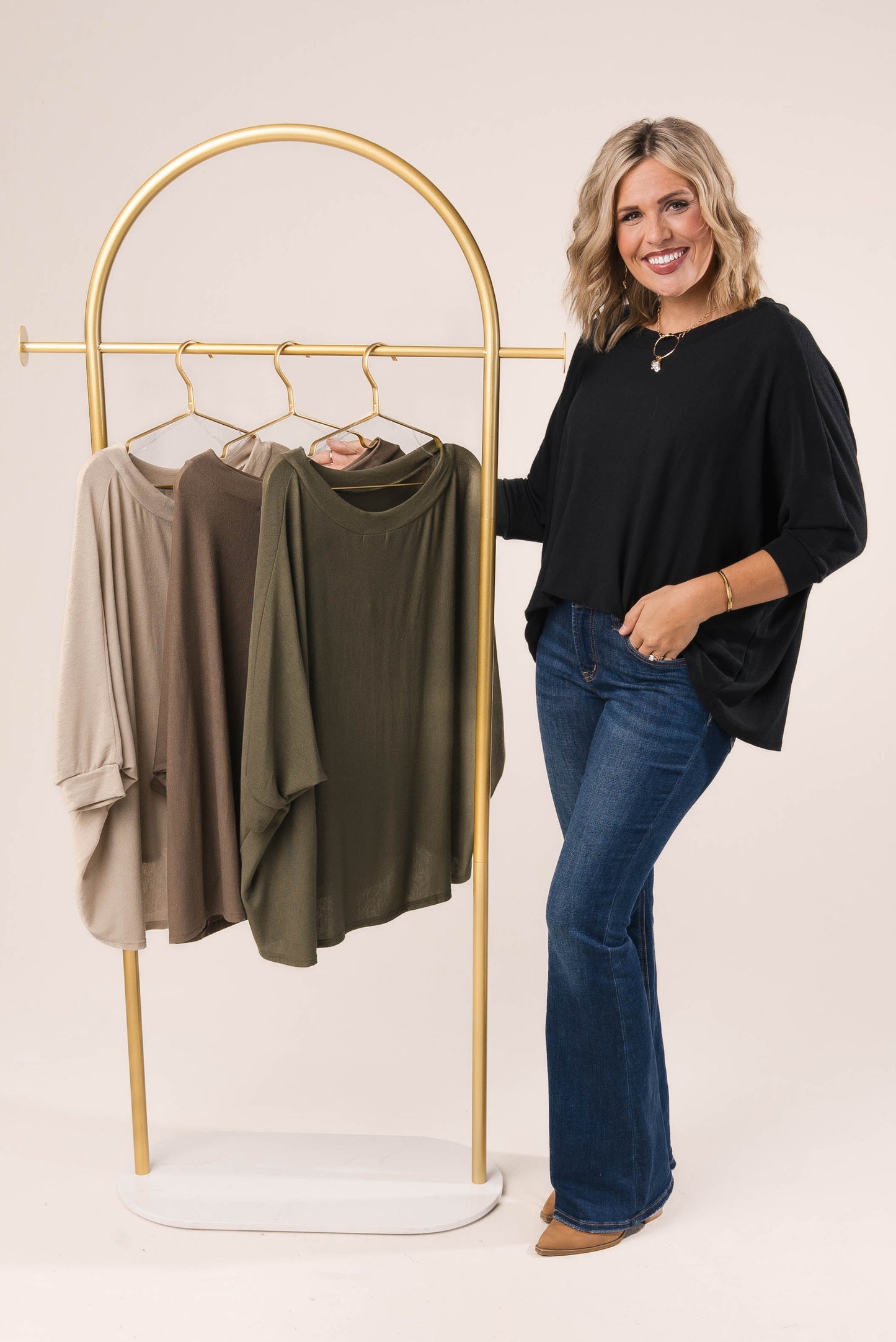 Hacci Knit Dolman Top