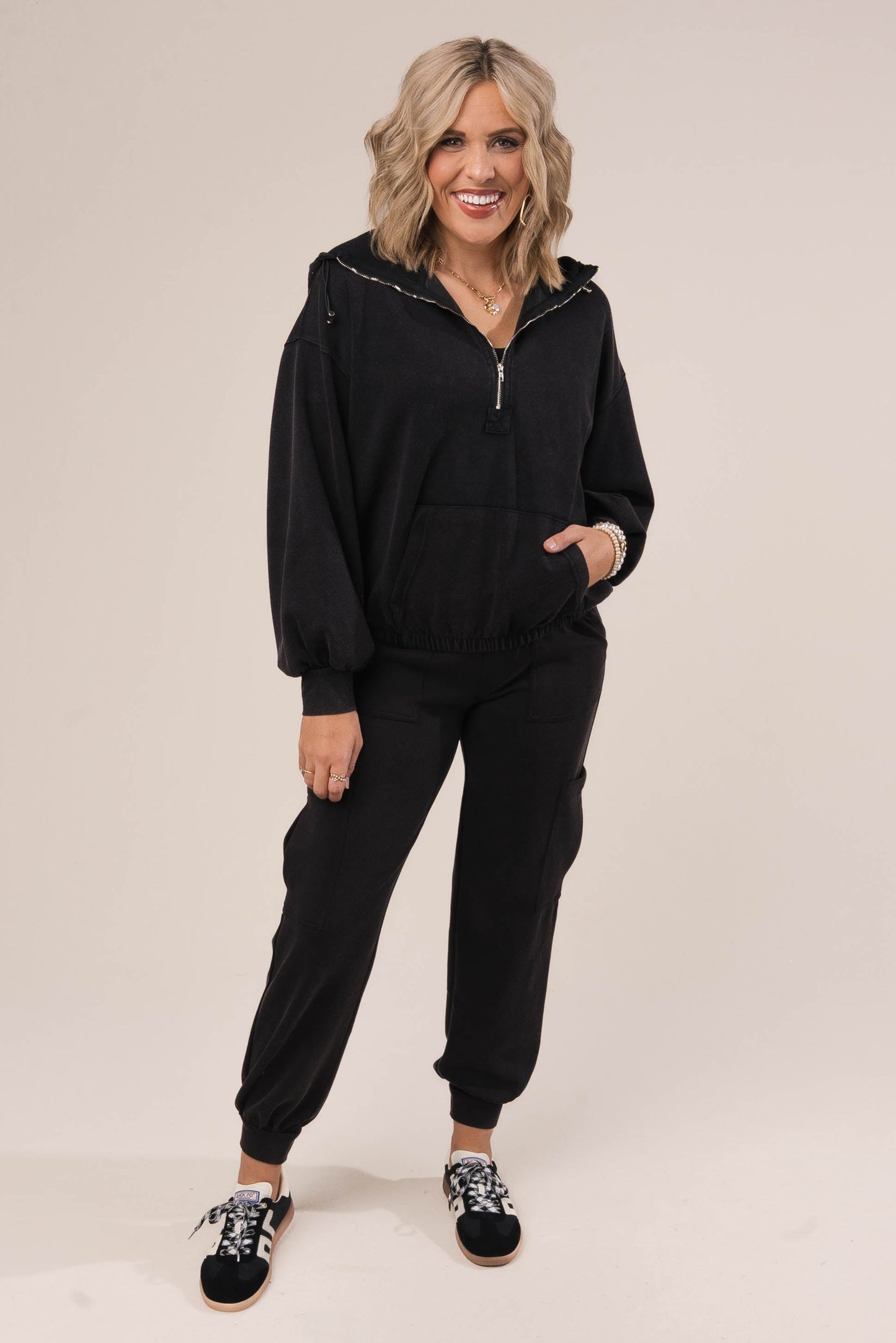 Half Zip Hooded Pullover *Final Sale*